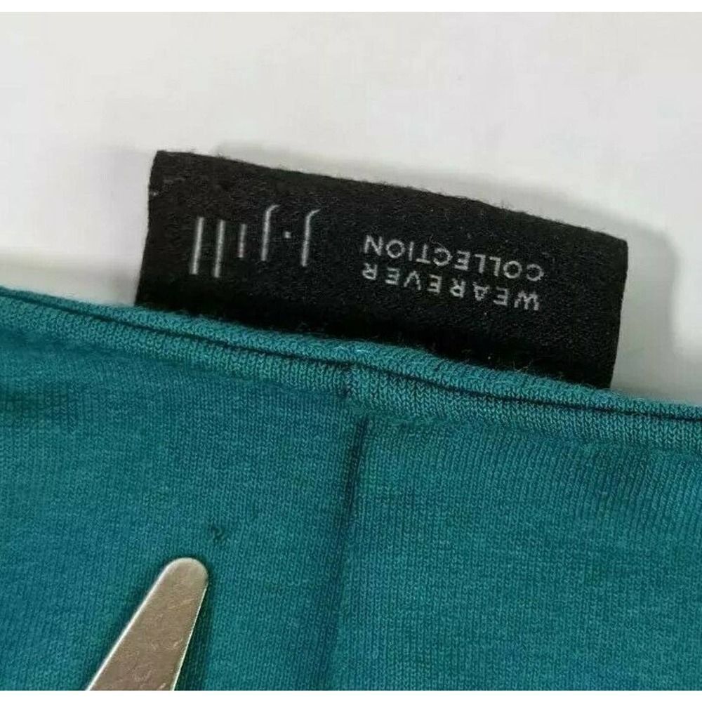 J. Jill Wearever Sleeveless Midi Dress Flowy Teal  Multi Seam Medium - Picture 6 of 11